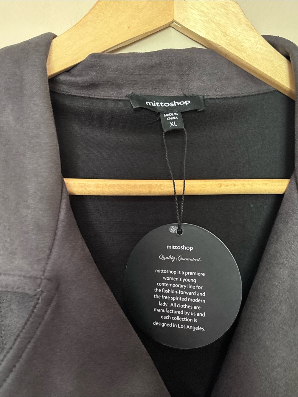 MittoShop NWT Women's Dark Gray Suede Moto NEW Jacket Size XL - Picture 10 of 10